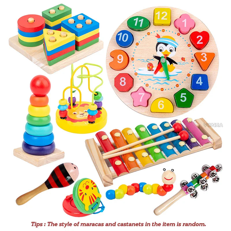 9 in 1 Wooden Educational Toys Set